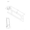 ANDEX Bez Barier Uchwyt półokrągły uchylny 70cm 801/70NG stal nierdzewna czarny